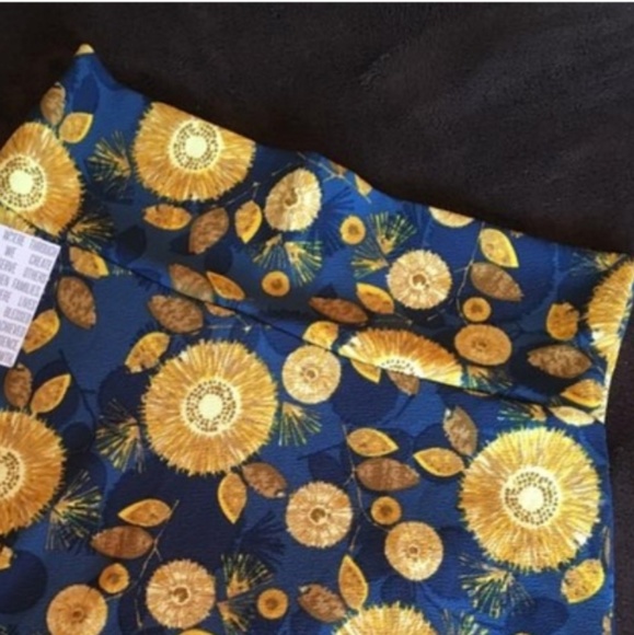 Sunflowers Azure Lularoe Skirt Medium - Picture 3 of 3
